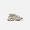 Balmain Unicorn Neoprene and Calfskin Leather Sneaker - White