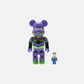 BearBrick Evangelion Shogo-ki 400% + Shinji Ikari 100% - Purple Multicolor