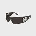 Balenciaga Bossy Mask Sunglasses - Grey / Grey