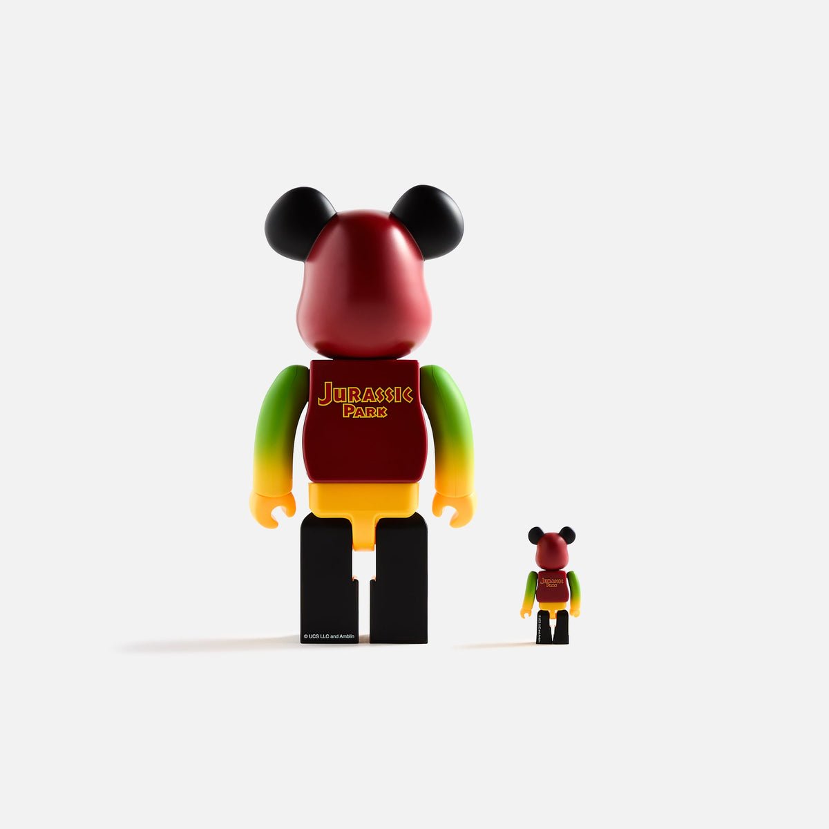 Medicom Toy Be@Rbrick Jurassic Park Green & Yellow Ver. 100% & 400%