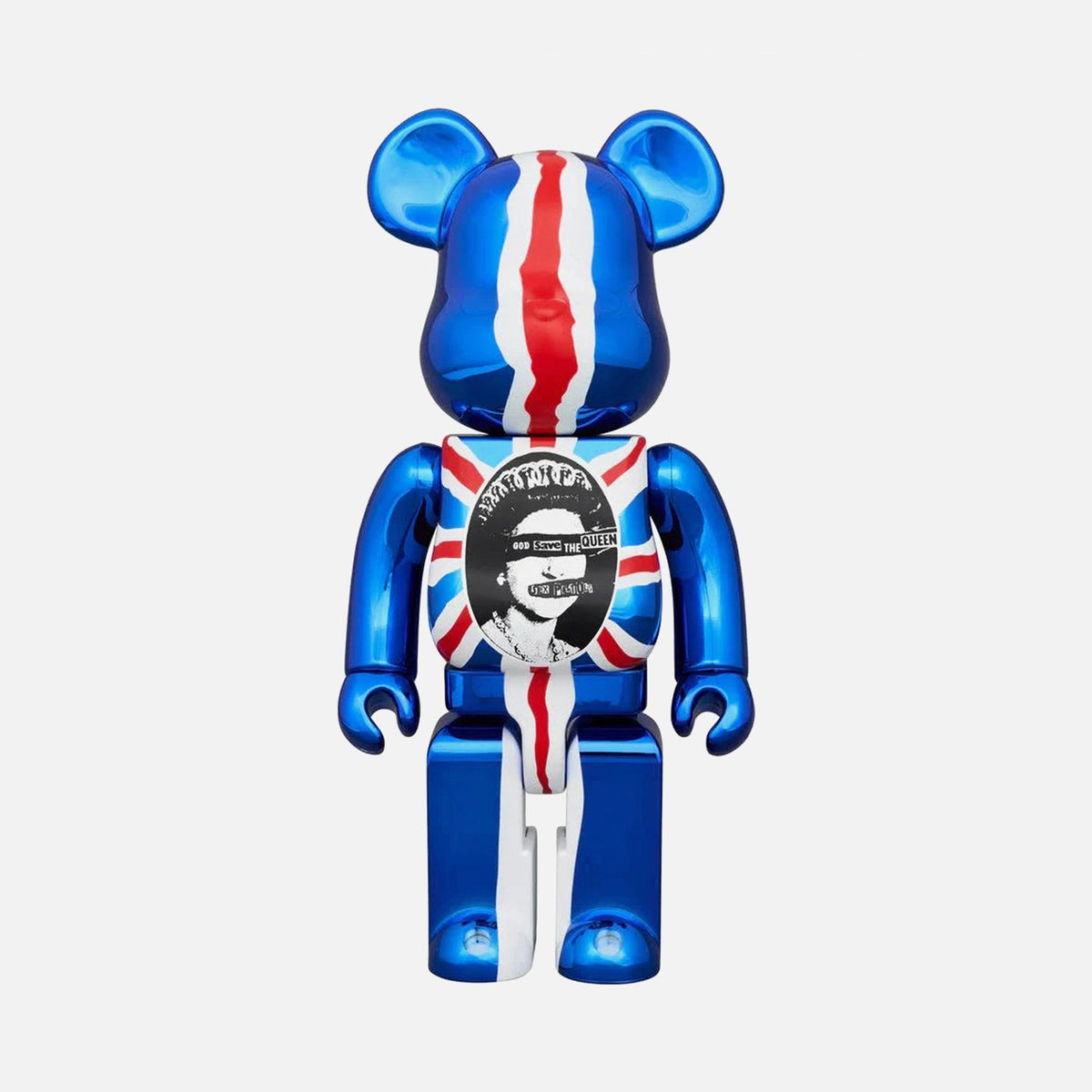 Medicom Toy BE@RBRICK Sex Pistols "God Save The Queen" Chrome Ver. 1000%