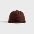 Brain Dead Flannel Classic Logohead Six Panel Cap - Brown