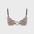Bond Eye Ring Lissio Crop Top - Sable Dot Stripe
