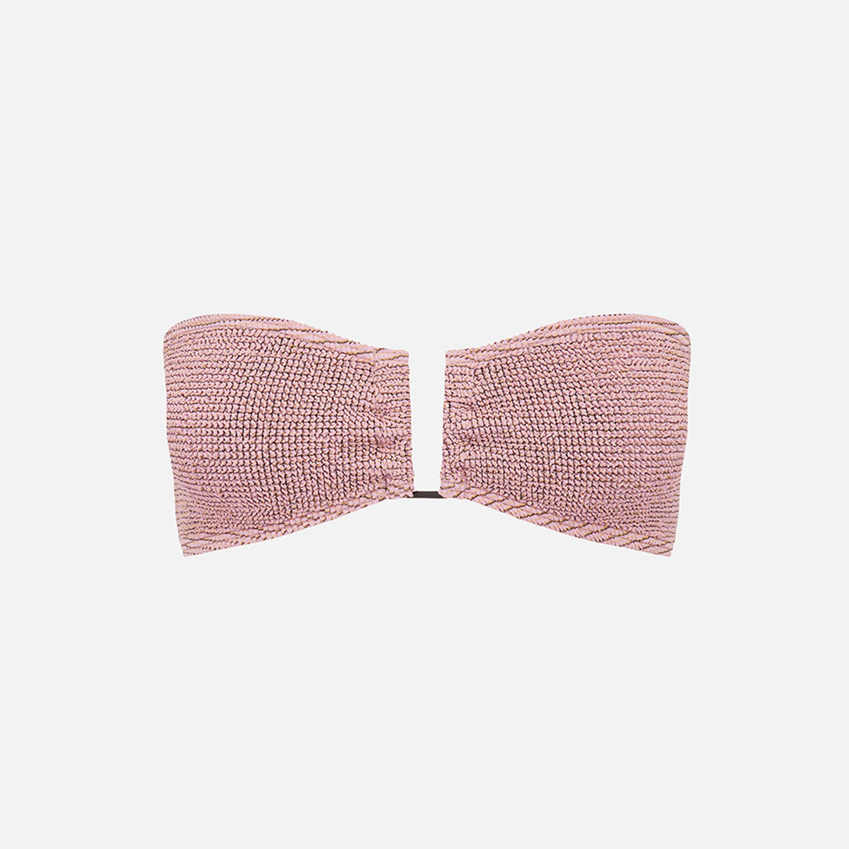 Bond Eye Blake Bandeau Bikini Top - Blush Lurex