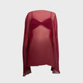 Buci Ibis Poncho Set - Burgundy