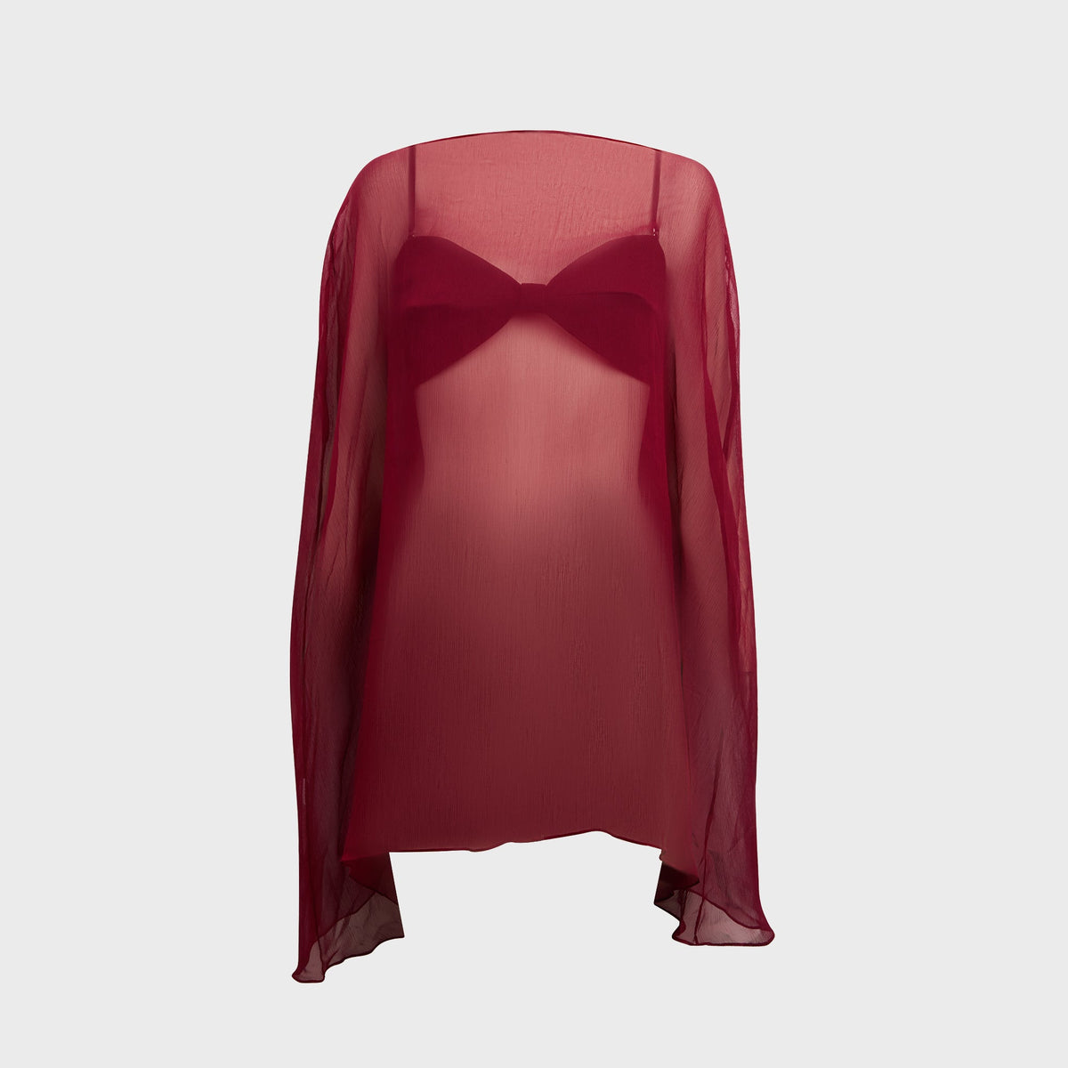 Buci Ibis Poncho Set - Burgundy