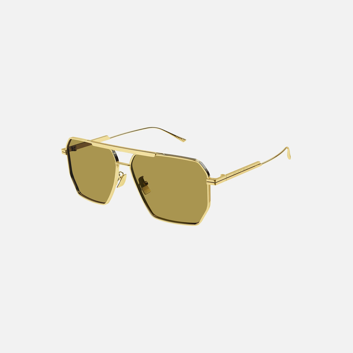 Bottega Veneta Metal Aviator Frames - Gold