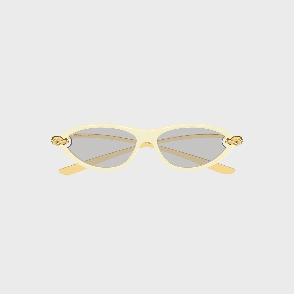 Bottega Veneta Knot Cat-Eye Sunglasses - Beige / Grey