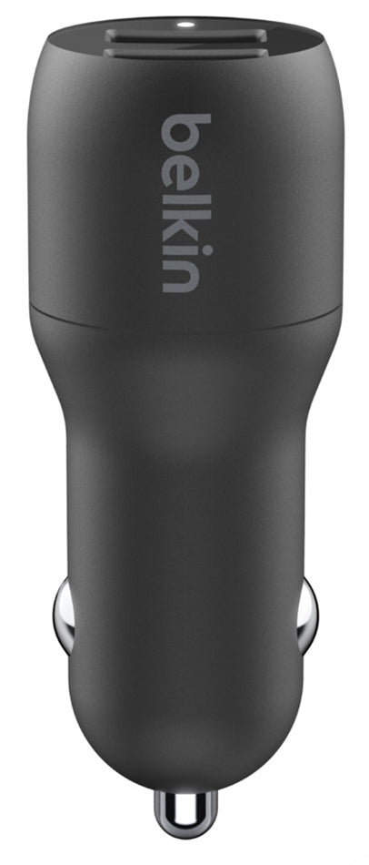 Belkin BOOST UP CHARGE Dual USB-A Car Charger 24W + USB-A to USB-C Cable - CCE001BT1MBK - image 3