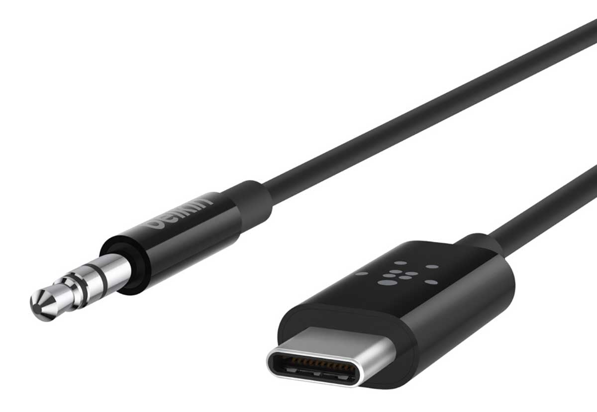 Belkin RockStar Black 3.5mm Audio Cable w/ USB-C Connector - F7U079BT03-BLK - image 4