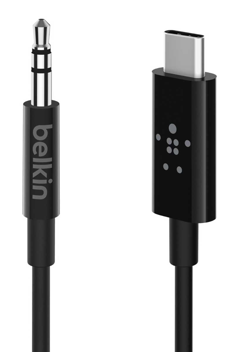 Belkin RockStar Black 3.5mm Audio Cable w/ USB-C Connector - F7U079BT03-BLK - image 3