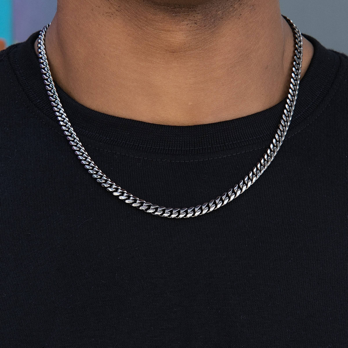 GLD Men Miami Cuban Chain in Black Rhodium - 6mm