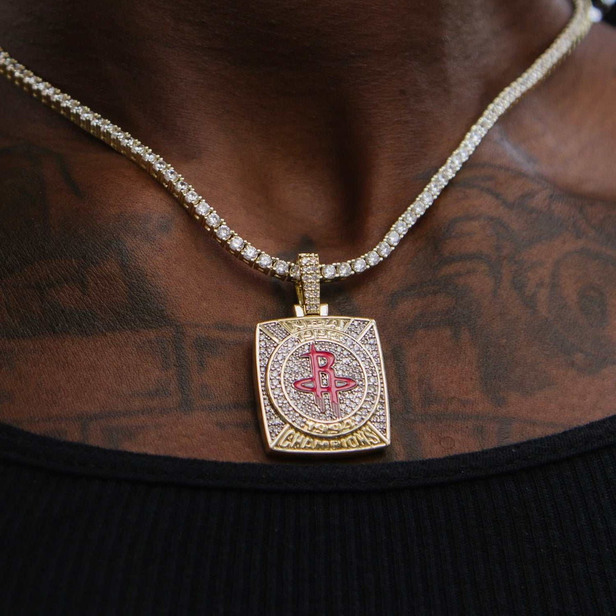 GLD PROMO Houston Rockets Championship Pendant - Yellow Gold