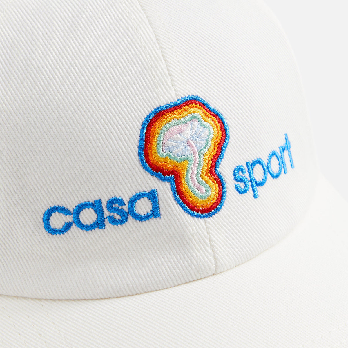 Casablanca Mind Vibrations Embroidered Cap - White