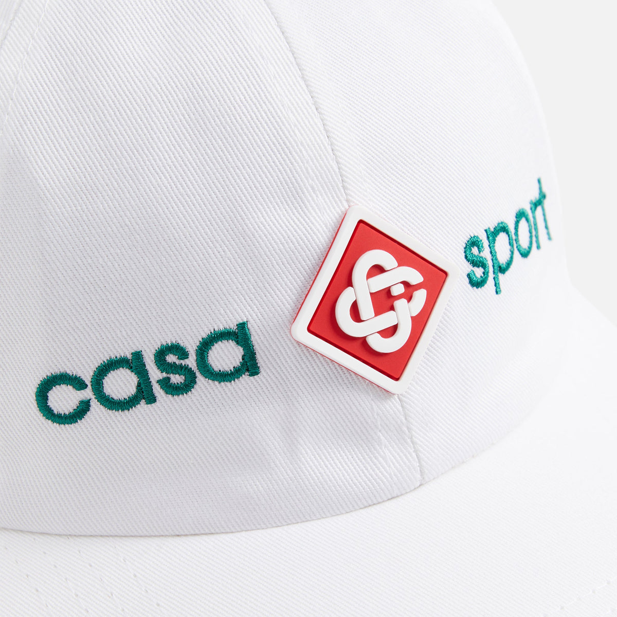 Casablanca Casa Sport Logo Embroidered Cap - White