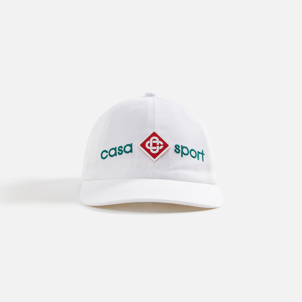 Casablanca Casa Sport Logo Embroidered Cap - White