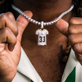 GLD PROMO Green Bay Packers Aaron Jones Jersey Pendant