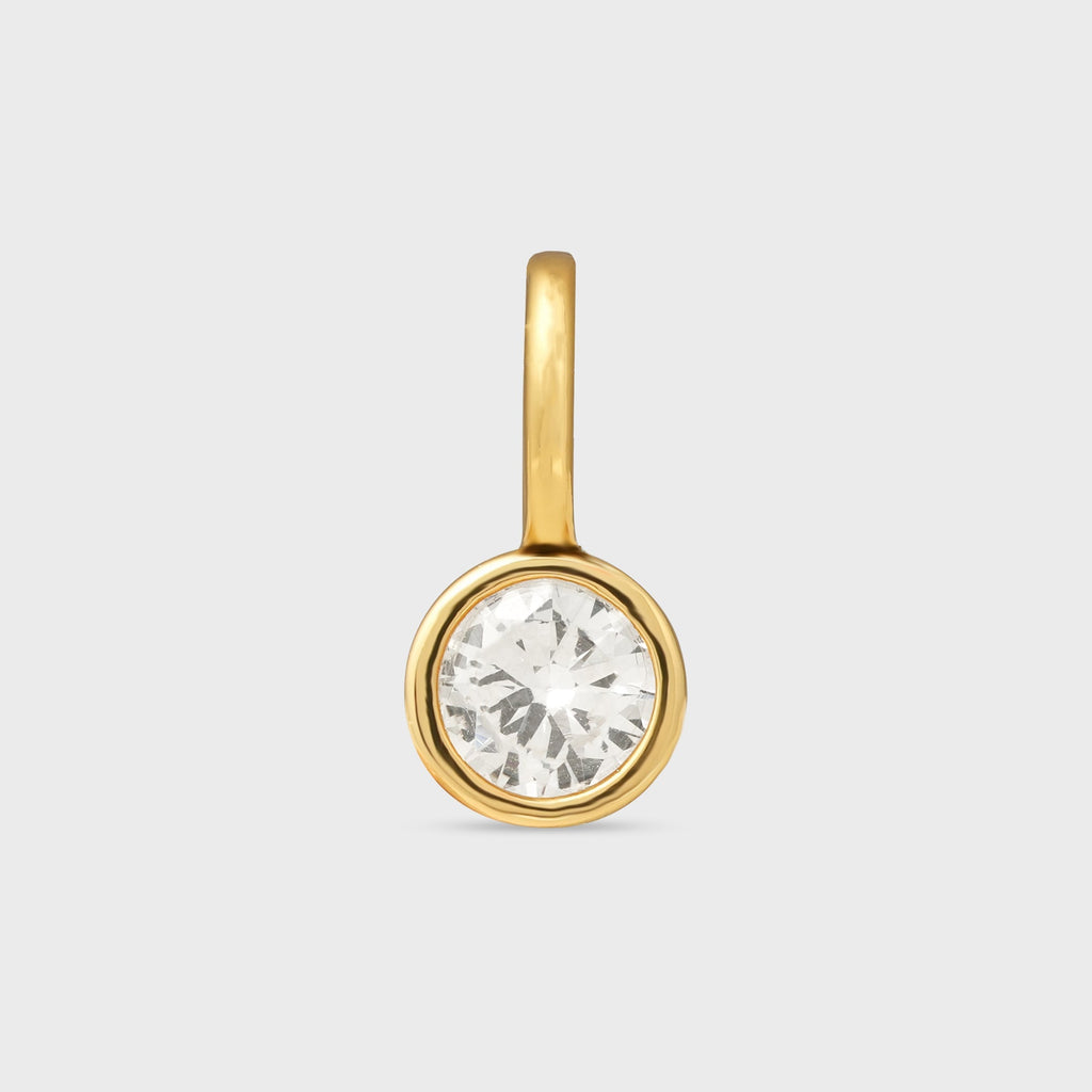 Crystal Haze Round Charm - Clear
