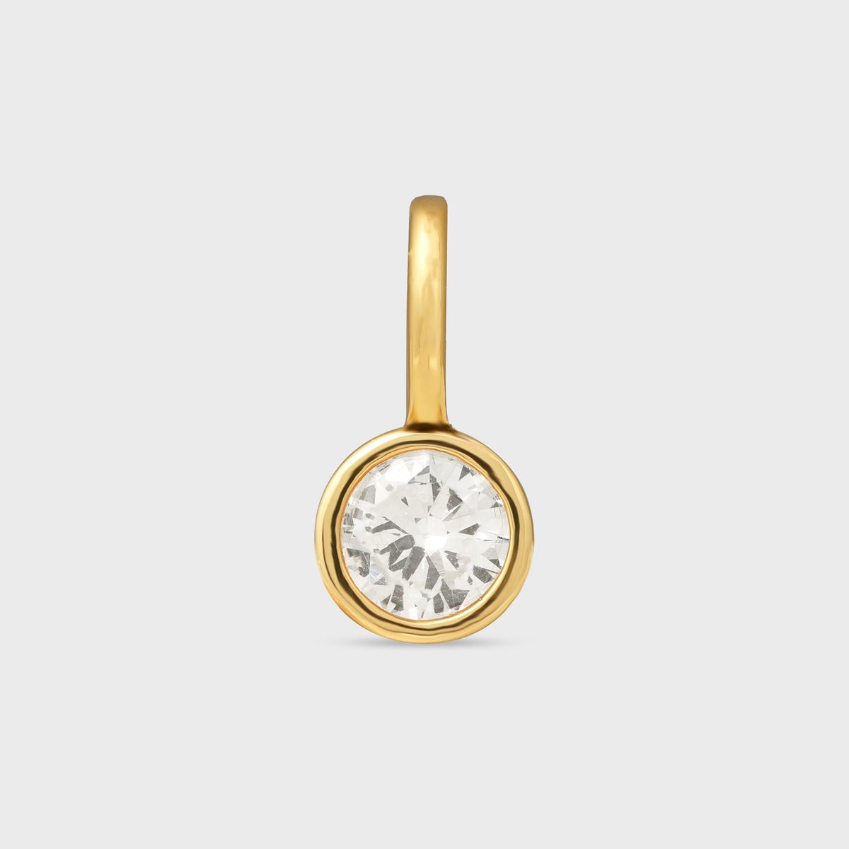 Crystal Haze Round Charm - Clear