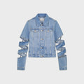 Coperni Spiral Denim Jacket - Blue