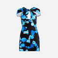 Coperni Cut Out Jersey Dress - Blue Black