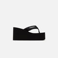 Coperni Branded Wedge Sandal - Black