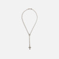 Emanuele Bicocchi Beaded Chain Rosary Necklace - Silver