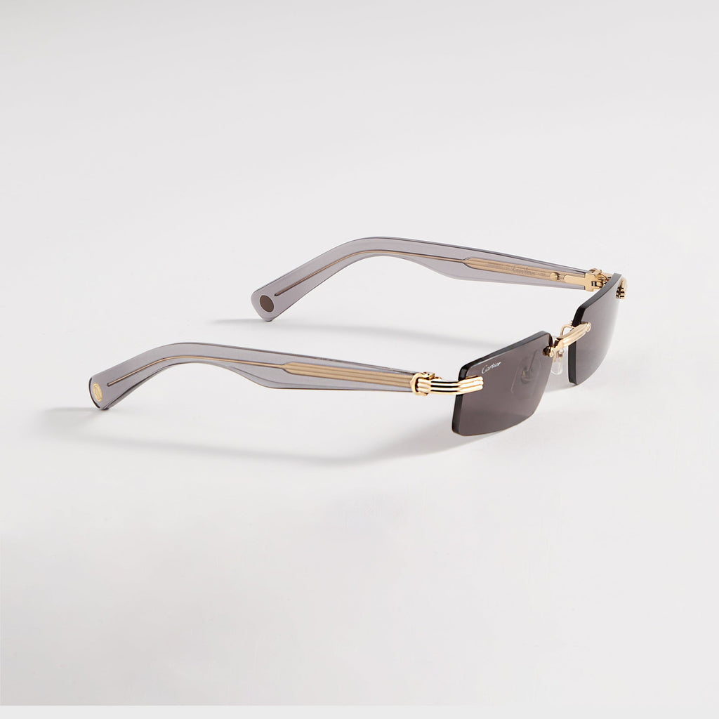 Cartier Rectangular Sunglasses - Black / Gold