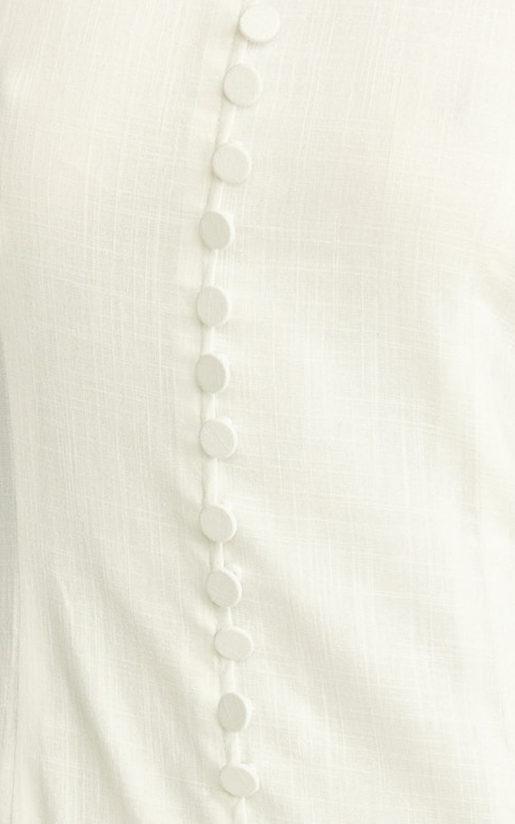 Cortez Maxi Dress - Square Neck Button Down Dropped Waist Dress in White
