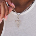GLD PROMO - WOMEN Crucifix Cross Pendant in White Gold
