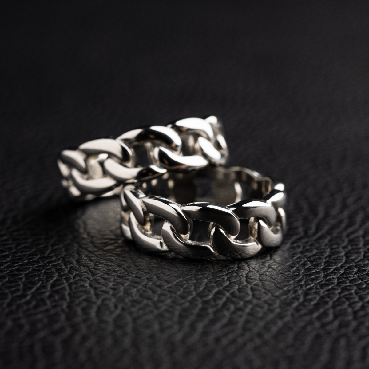 GLD PROMO - WOMEN Cuban Band Ring in White Gold