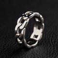 GLD PROMO - WOMEN Cuban Band Ring in White Gold