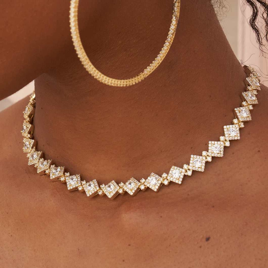 GLD Women Cloister Link Necklace in Yellow Gold - 10mm