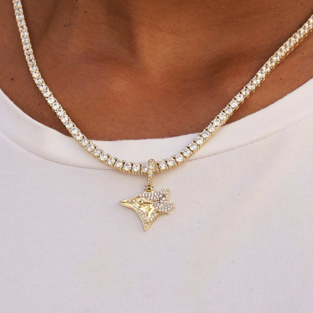 GLD PROMO - WOMEN Toronto Blue Jays Micro Logo Pendant - Gold
