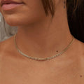 GLD Women 3MM Micro Cuban Necklace in Yellow Gold