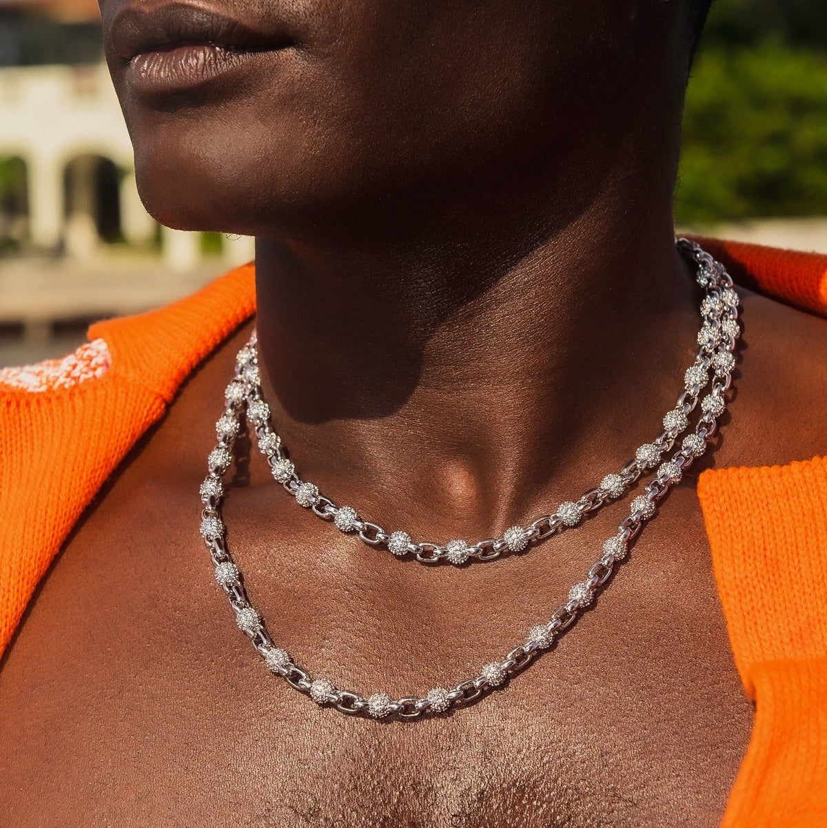 GLD PROMO Iced Ball Box Link Chain
