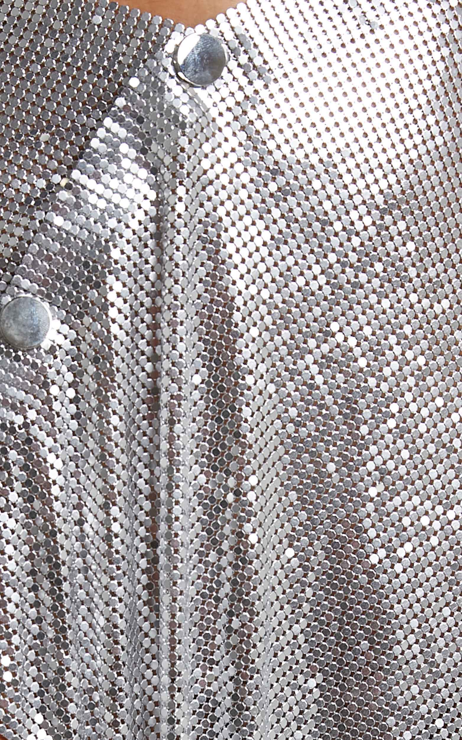 Charity Mini Skirt - Asymmetrical Mesh Skirt in Silver