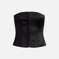 GUIZIO Satin Corset - Black