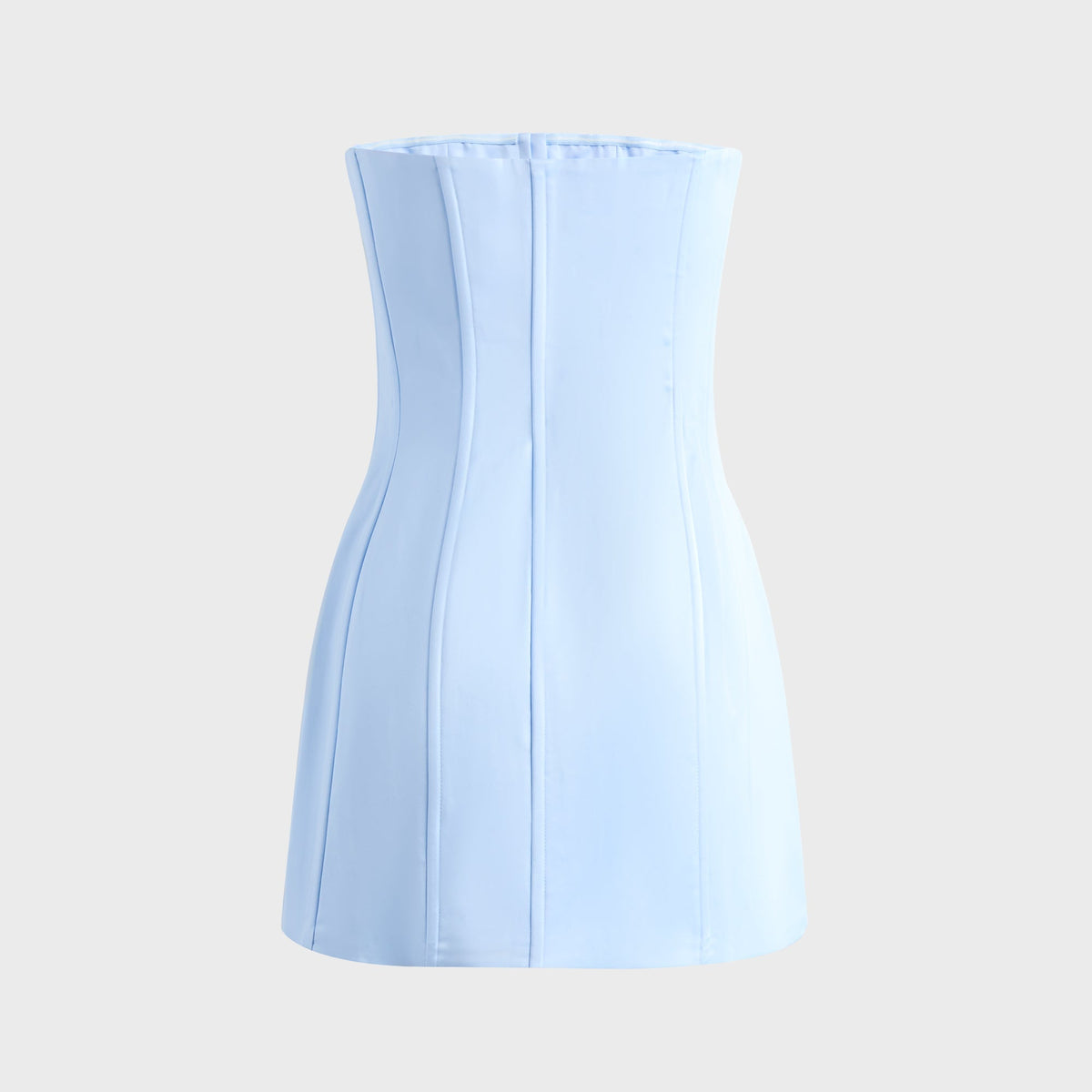 GUIZIO Satin Corset Dress - Light Blue