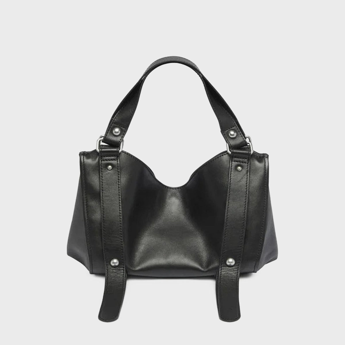 Diesel D One Treated Leather Small Top Handle Bag - Black