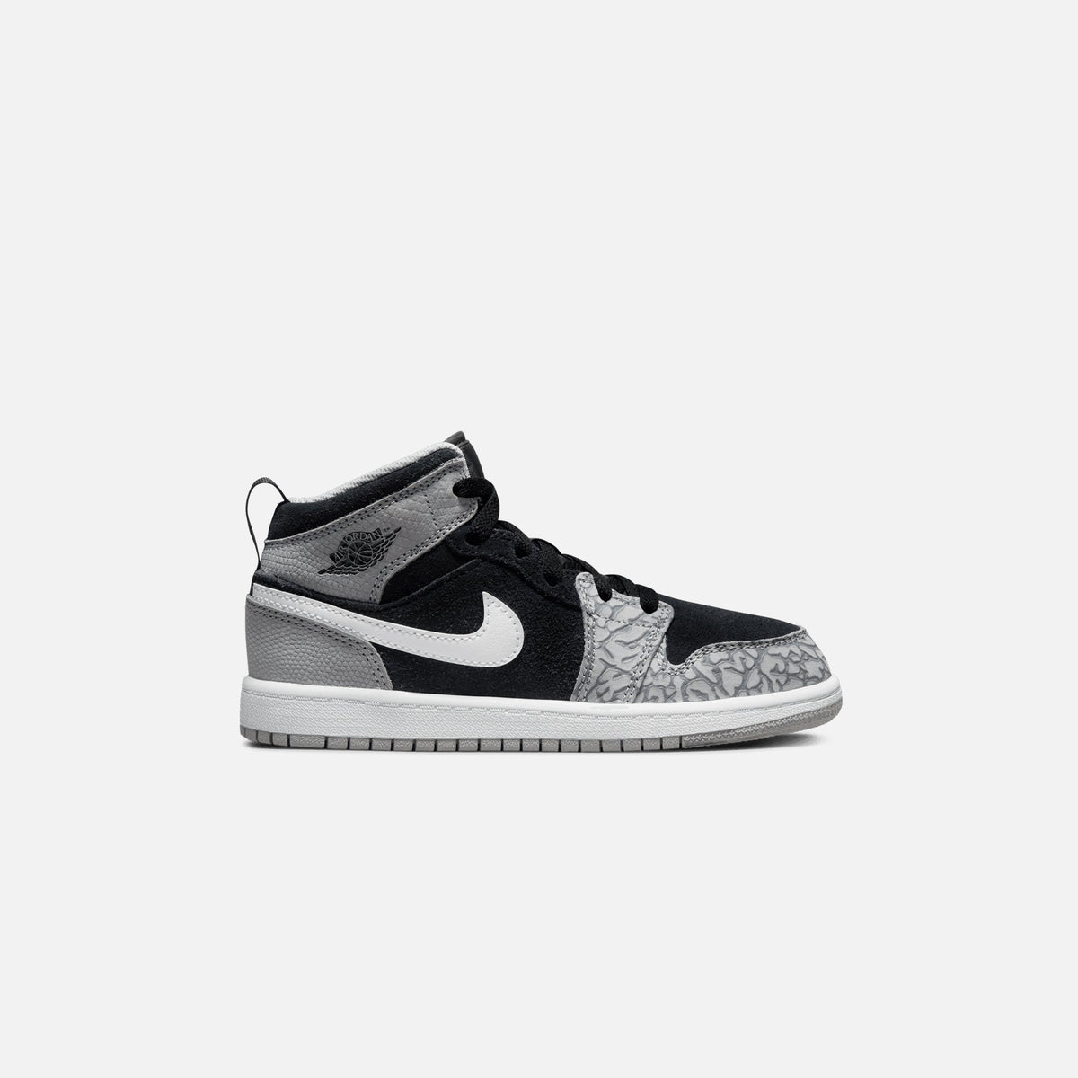 Nike Air Jordan 1 Mid SE - Black / University Red / White / Light Smoke