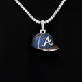 GLD Men Atlanta Braves Official MLB Baseball Cap Pendant in White Gold
