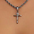 GLD Women Crucifix Cross Pendant in Black