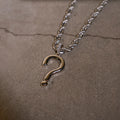 GLD Men GLD x IDK New York Question Mark Pendant in White Gold