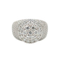 GLD Women Women's Moissanite Diamond Cluster Ring in White Gold Vermeil