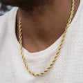 GLD Men Rope Chain in Yellow Gold- 6mm