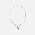 Emanuele Bicocchi Avelli Cross + Feather Pendant Necklace - Silver