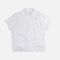 Engineered Garments Camp Shirt - White Cotton MIxed Patchwork