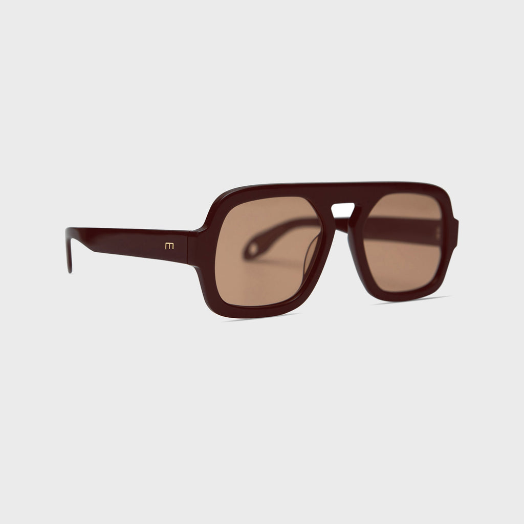 Elisa Johnson Jane Sunglasses - Dark Brown / Amber Lens