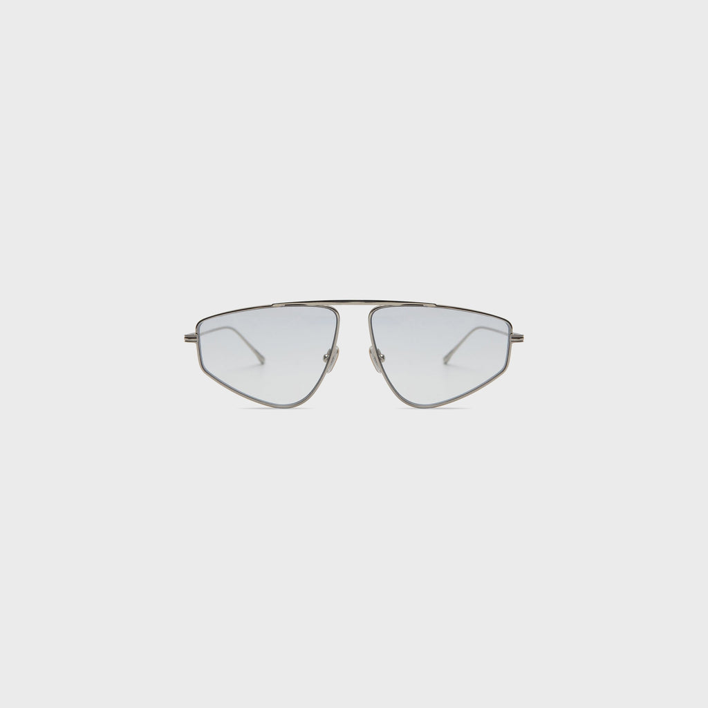 Elisa Johnson Riley Sunglasses - Silver Metal / Purple Lens